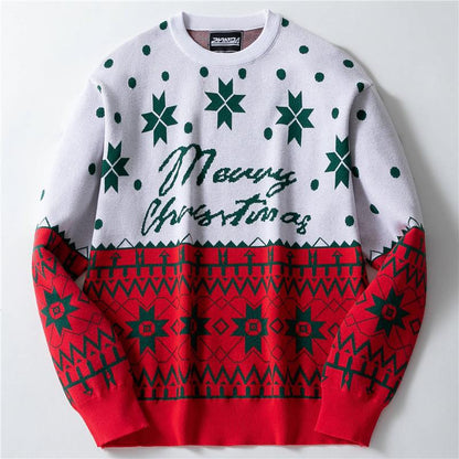 Christmas Knitwear Christmas Jacquard Loose Hooded Sweater