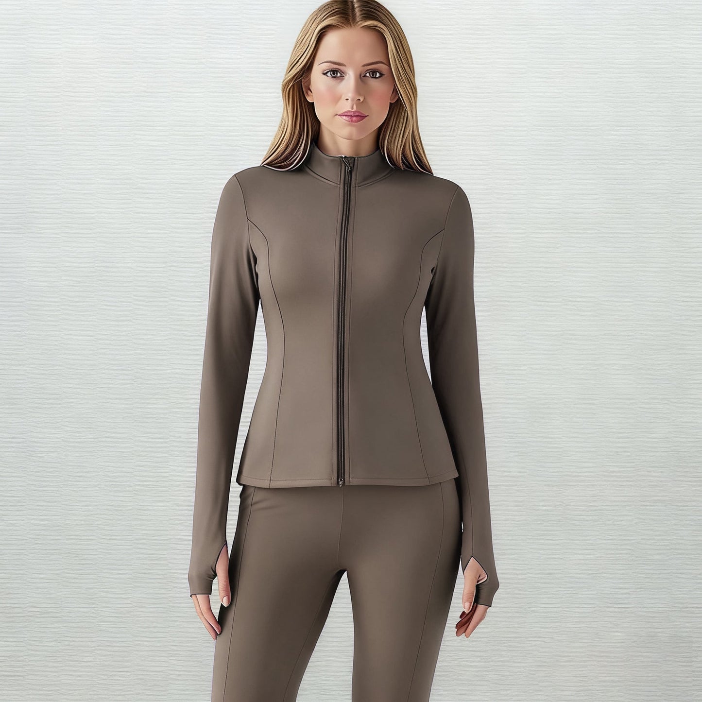 LOVILDS slim Fit Women’s Workout Zip Jacket: Lightweight Pleats + Thumb Holes – Perfect for Active Days!